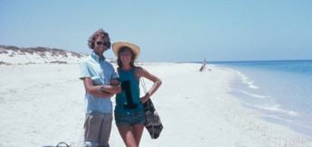 1972: Tony und Maureen in Exmouth, North-West Cape, Australien © Tony Wheeler