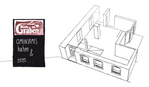 umriss küche am graben