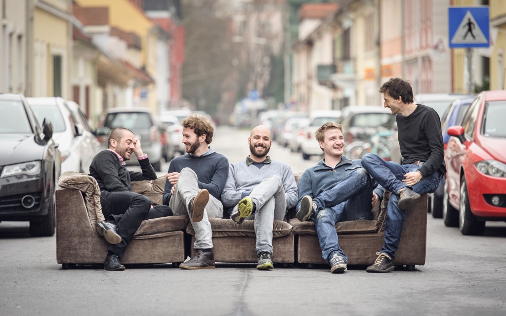 (v.l.n.r.) Thomas Kuwatsch (Beratung in der Startphase), Stefan Theißbacher, Andreas Förster, Valentin Schmiedleitner & Mathias Müller / Bild: Martin Pabis