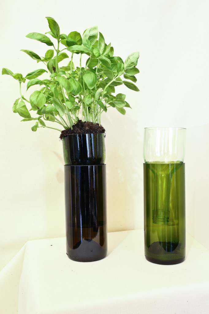 flaschen planter aus alten weinflaschen