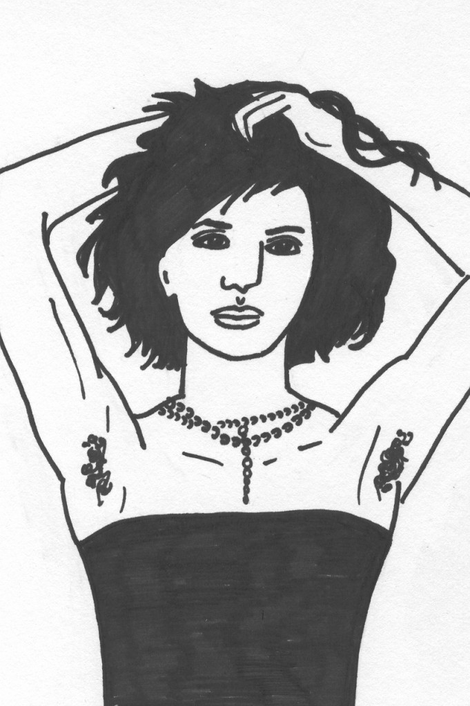 achselhaare gezeichnet