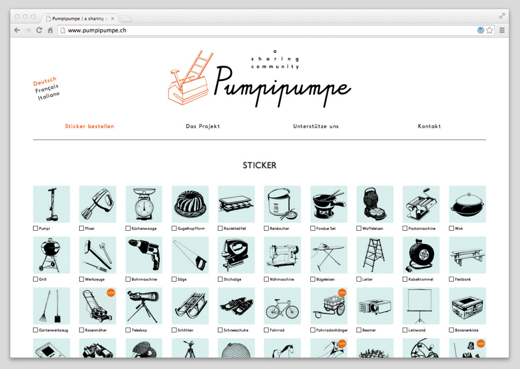 Screenshot der Website