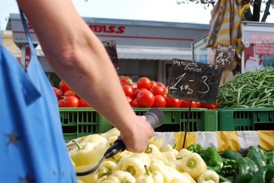 stadtradio mobil mikro mit gemüse