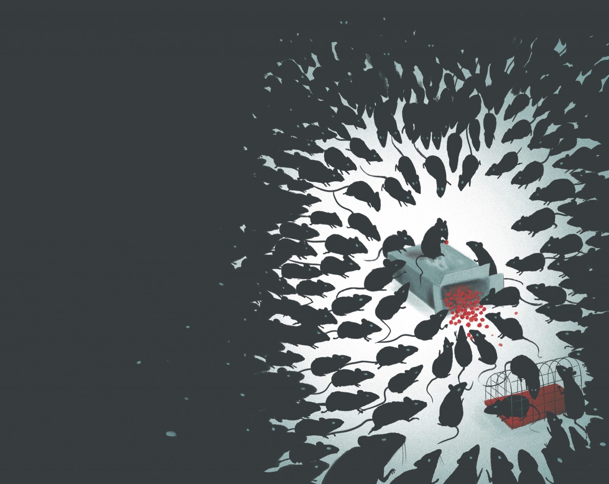 Illustration von Thomas Baas, aus Der Rattenfänger von Hameln, © Kleine Gestalten 2016