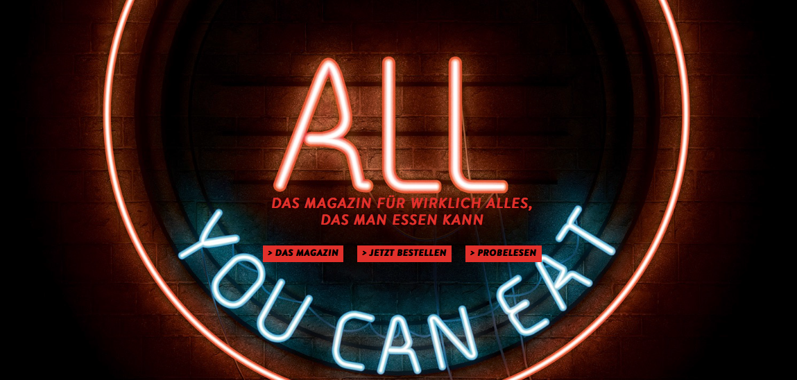 All You Can Eat FoodMagazin eingestellt BIORAMA