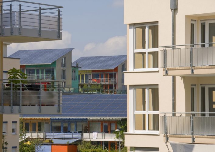Stadtgestaltung mit erneuerbaren Energien.