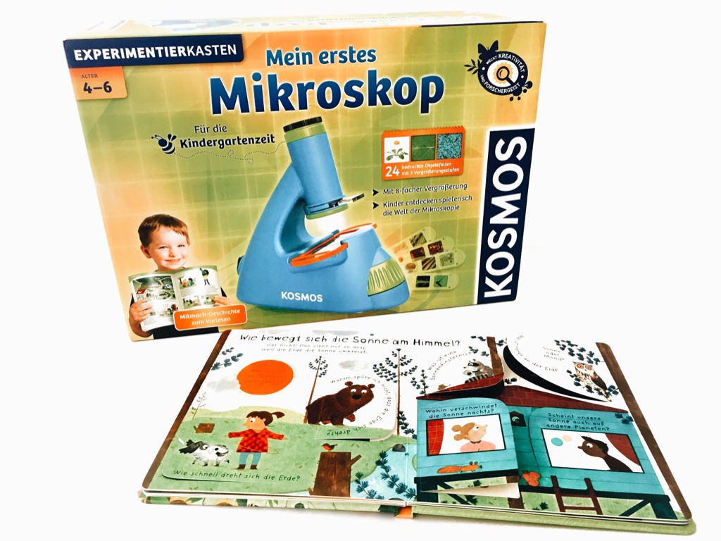 © Mein erstes Mikroskop. Kosmos. // Daynes/Pym: Erstes Aufklappen und Verstehen: Warum scheint die Sonne? Usborne 2019.