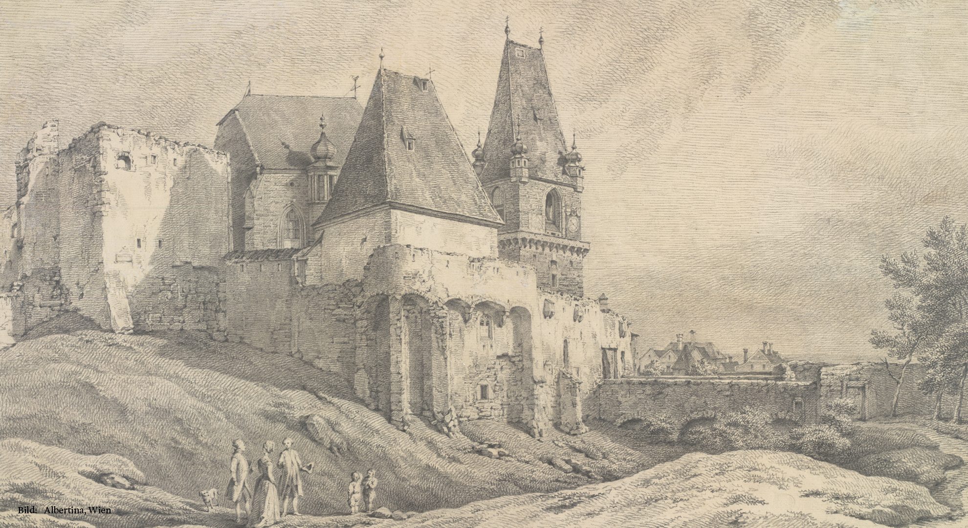 Burg Perchtholdsdorf von Johann Christian Brand