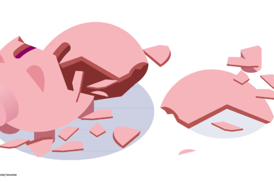 Zerbrochenes Sparschwein