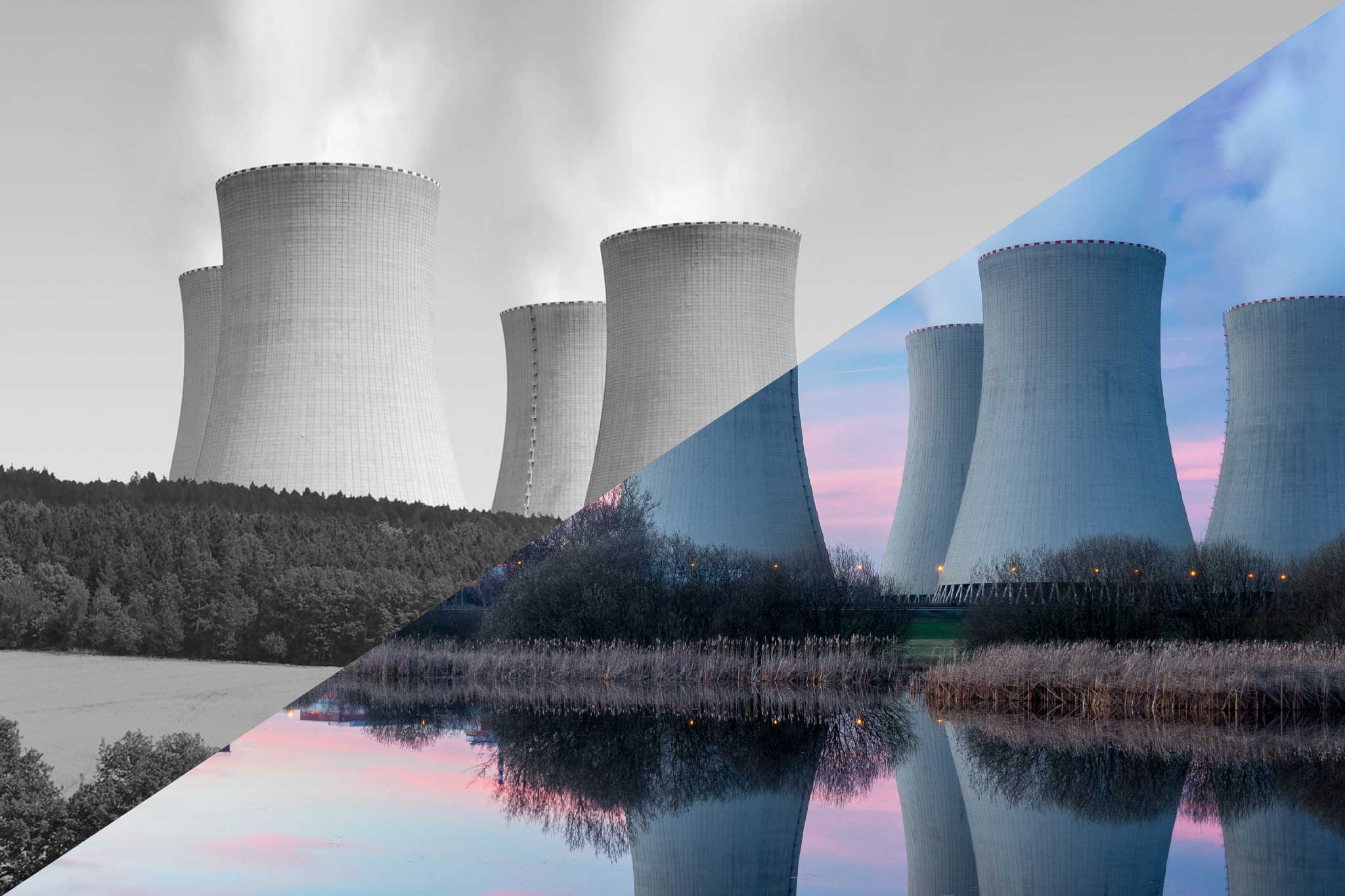 Fotomontage contra Atomkraft