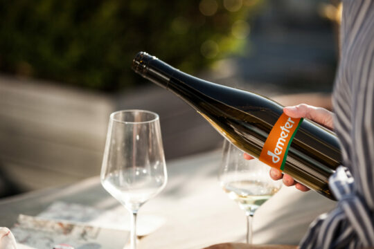 Smybolbild zu den Demeter Weintagen mit einer Weinflasche