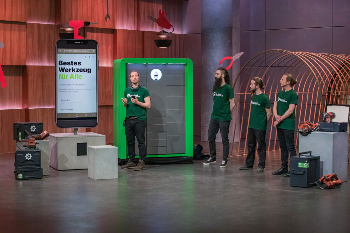 Das Toolbot-Team rund um Krispin Schulz, Mario Drelas, Christian Lehmann und Toolbot-Geschäftsführer Jan Gerlach (v. l. n. r.).