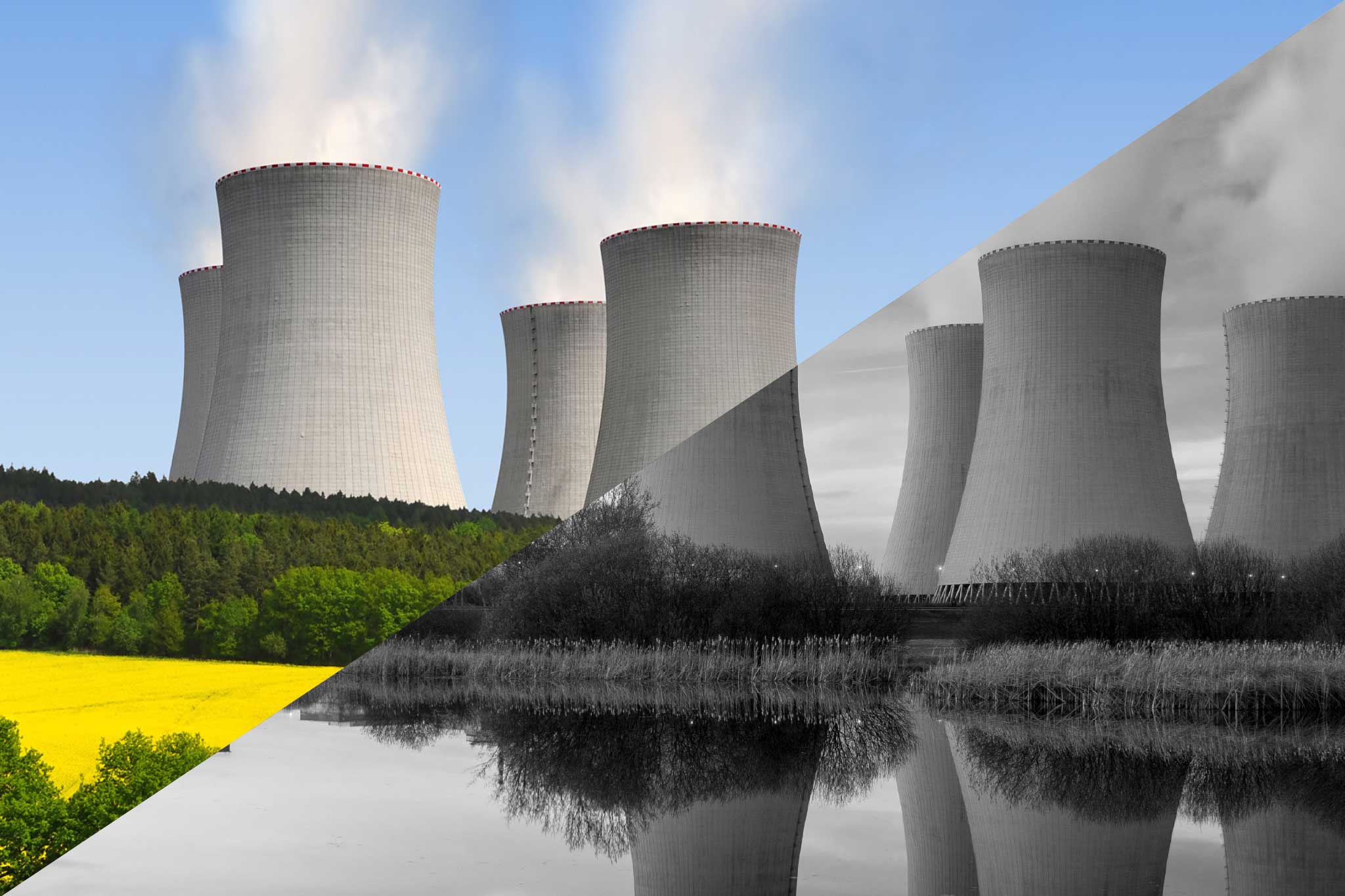 Fotomontage pro Atomkraft