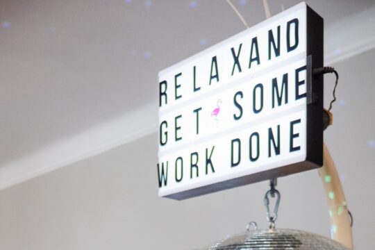 Relax and get some work done.