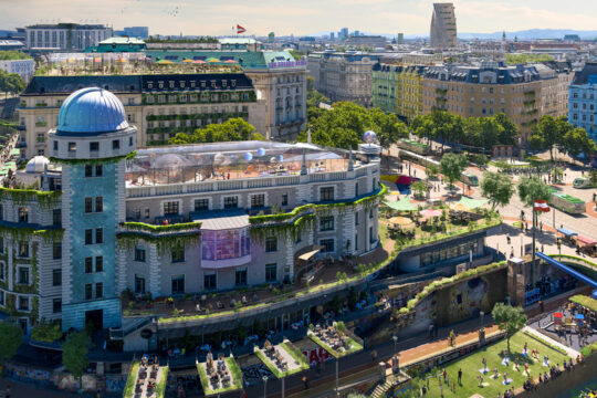 Ein vorgestelltes Wien im Jahr 2045.