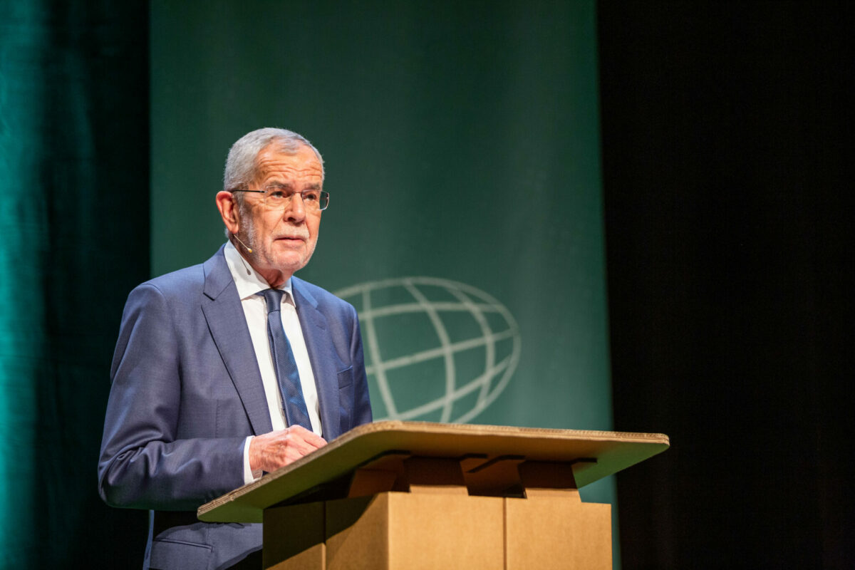 Bundespräsident Alexander Van der Bellen bei den ERDgesprächen 2022.