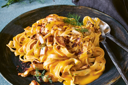 Hummrige Tagliatelle.