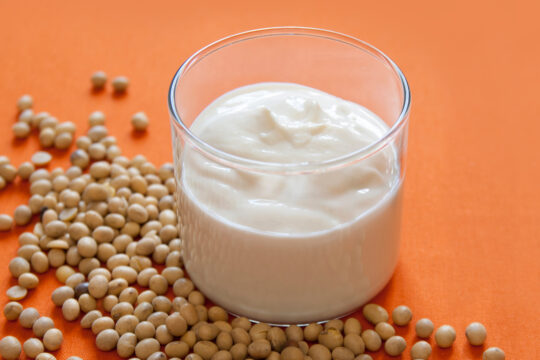 Pflanzlicher Joghurt.