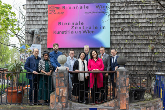 Die Pressekonferenz der Wiener Klima Biennale.
