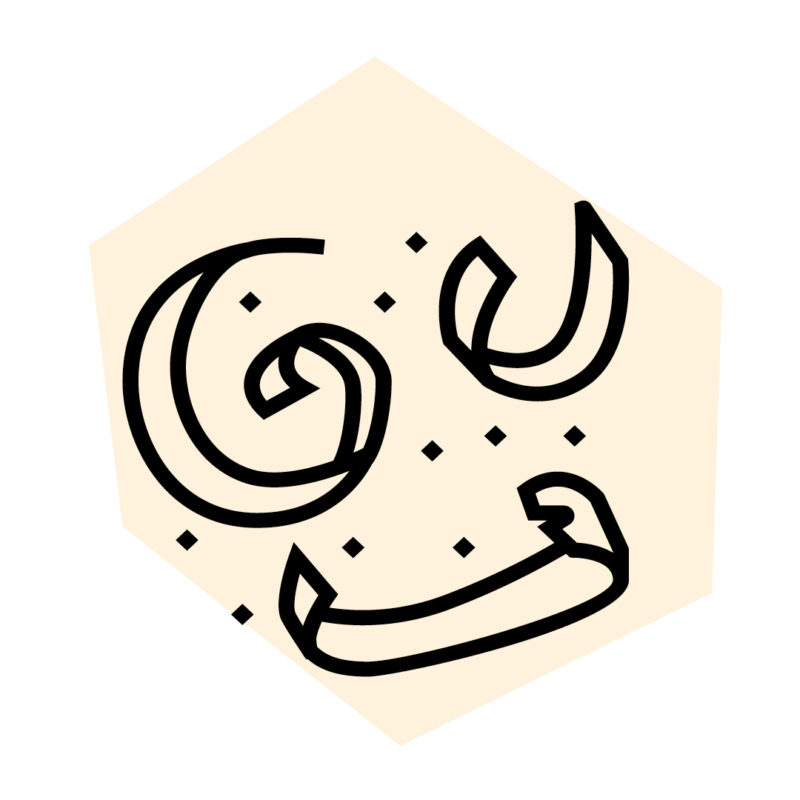 Eine Illustration von Hackschnitzeln.