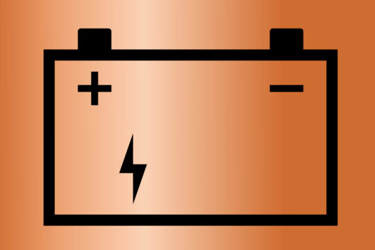 Eine Illustration einer Batterie.