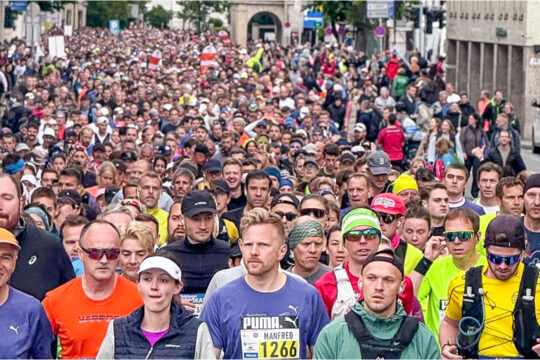 Die TeilnehmerInnen des Salzburger Marathons.
