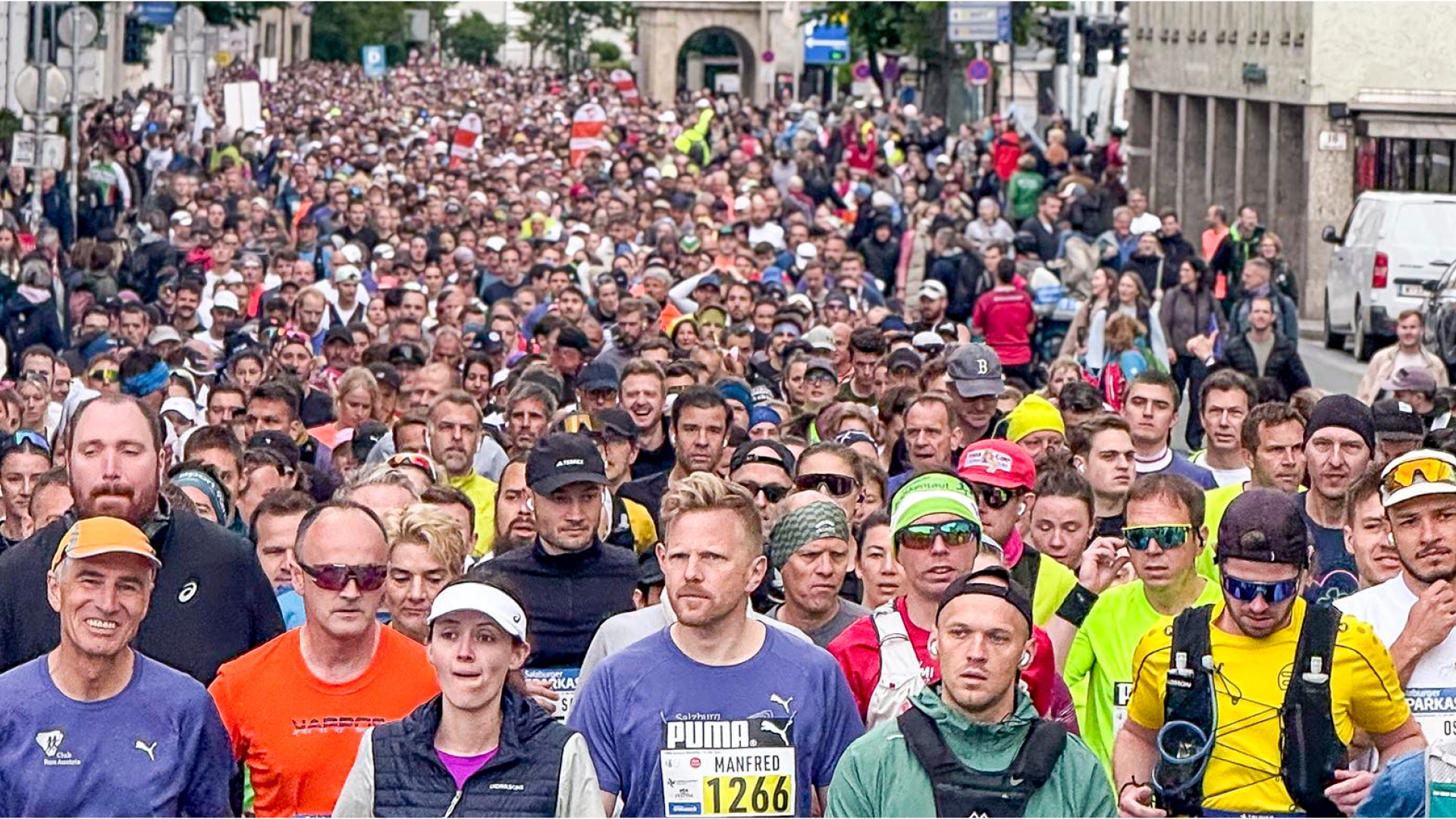 Die TeilnehmerInnen des Salzburger Marathons.