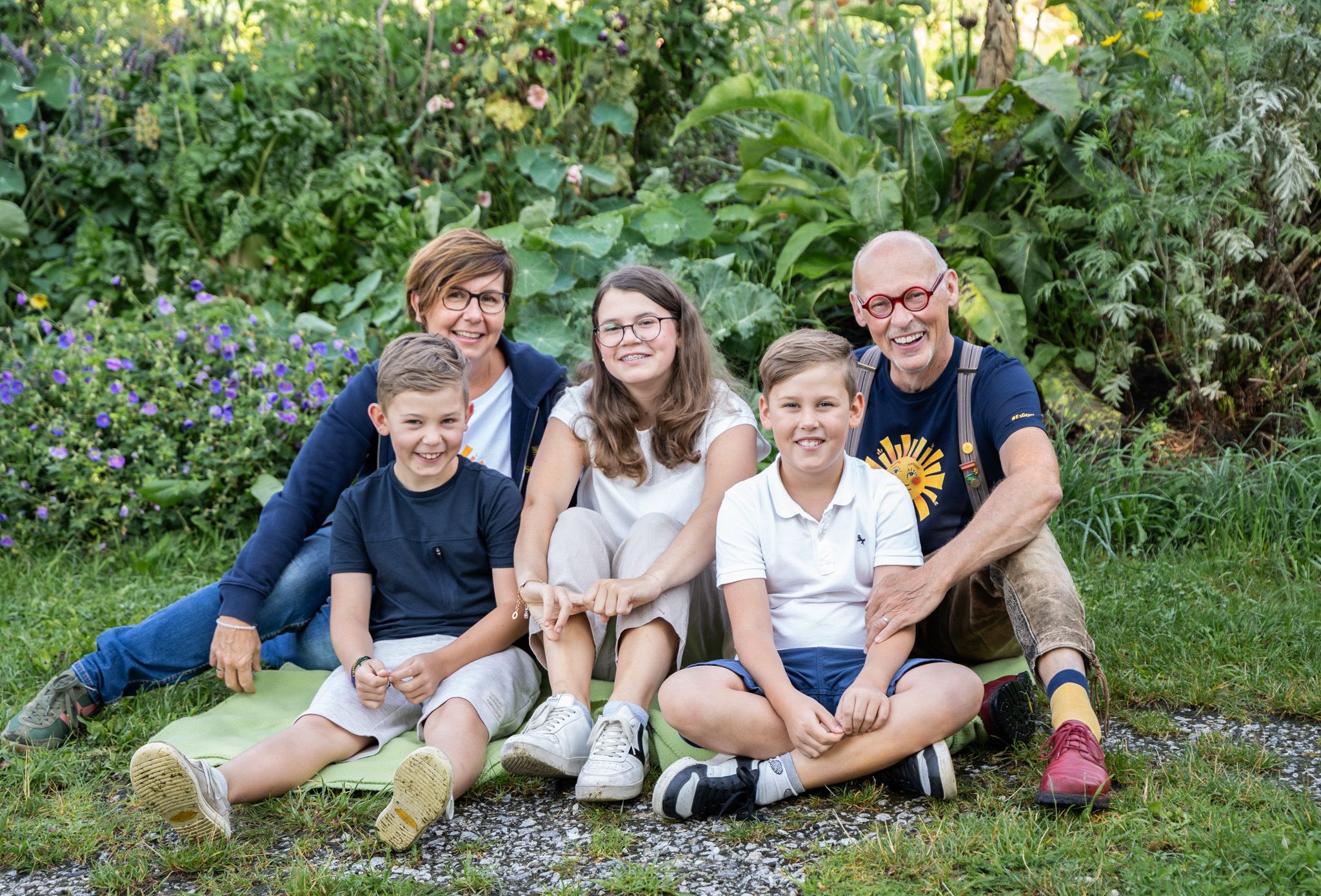 v.l.n.r.: Johannes, Johanna, Severin, Valentin, Edith Gutmann.